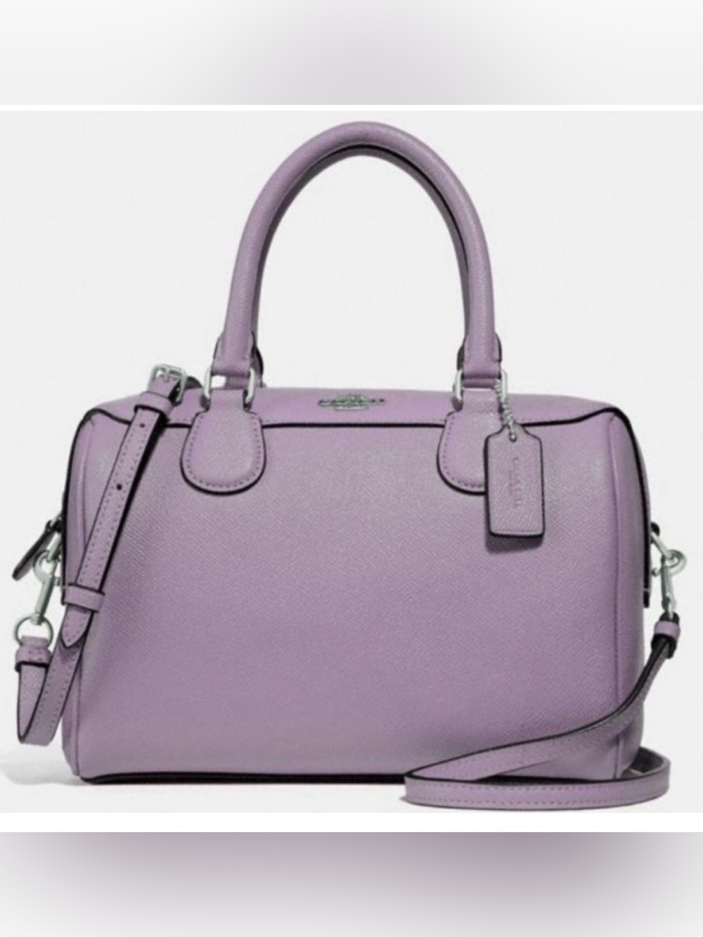 RARE Like new Coach Bennett Mini purple Leather Satchel crossbody bag F32202